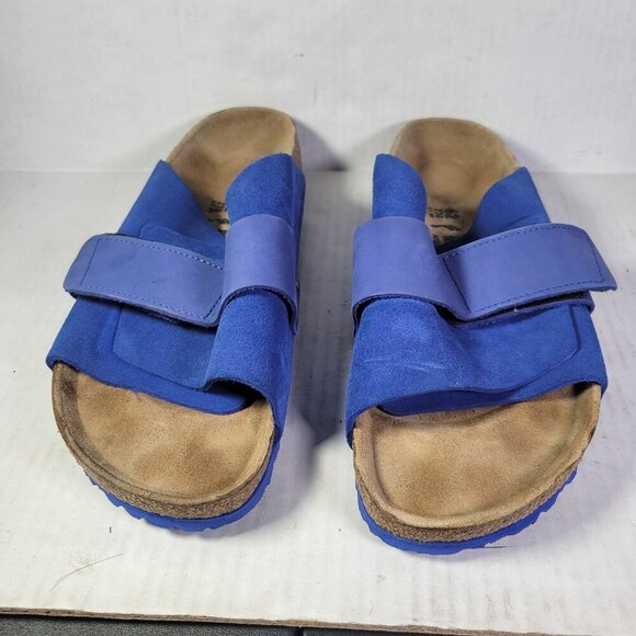 Birkenstock Unisex Blue Suede Adjustable Strap Sandals Size W11/M9 - Picture 2 of 7